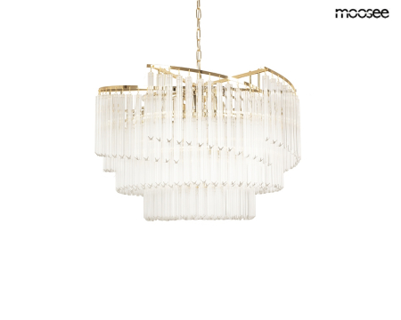 Pendul Luma 60x60x45 cm, Metal și Cristal Auriu - Moosee [0]