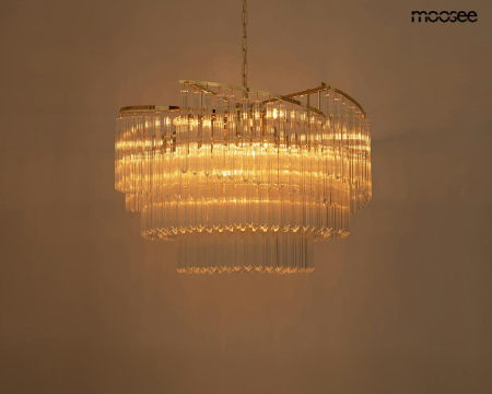 Pendul Luma 60x60x45 cm, Metal și Cristal Auriu - Moosee [1]