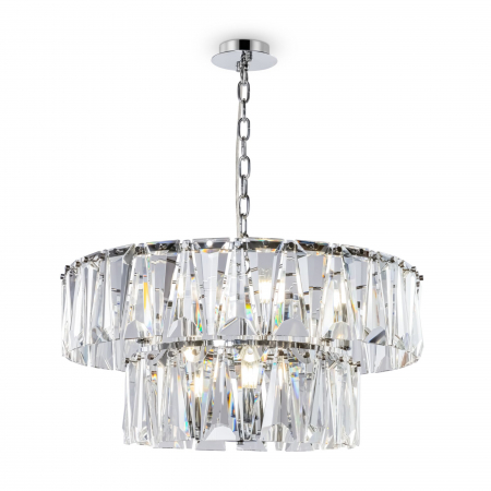Lustre - Candelabru Puntes MOD043PL-12CH, 12xE14, crom+transparent, IP20, Maytoni