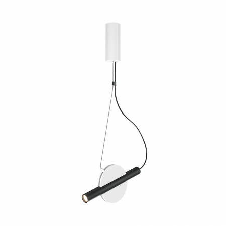 Pendule - Pendul LED Enigma MOD150PL-L5W3K, 5W, 450lm, lumina calda, IP20, negru+alb, Maytoni