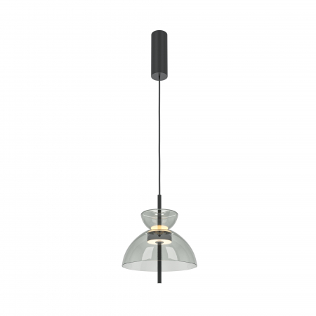 Promotii - Pendul LED Bangkok MOD185PL-L11B3K2, 12W, 1200lm, lumina calda, IP20, negru+fumuriu, Maytoni