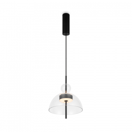 Promotii - Pendul LED Bangkok MOD185PL-L6B3K1, 12W, 1200lm, lumina calda, IP20, negru+fumuriu, Maytoni