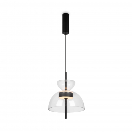 Pendul LED Bangkok MOD185PL-L6B3K2, 12W, 1200lm, lumina calda, IP20, negru+fumuriu, Maytoni [2]