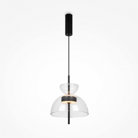 Promotii - Pendul LED Bangkok MOD185PL-L6B3K2, 12W, 1200lm, lumina calda, IP20, negru+fumuriu, Maytoni
