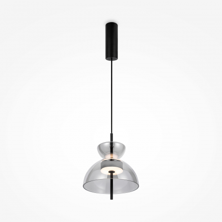 Promotii - Pendul LED Bangkok MOD185PL-L6B3K5, 12W, 1200lm, lumina calda, IP20, negru+fumuriu, Maytoni
