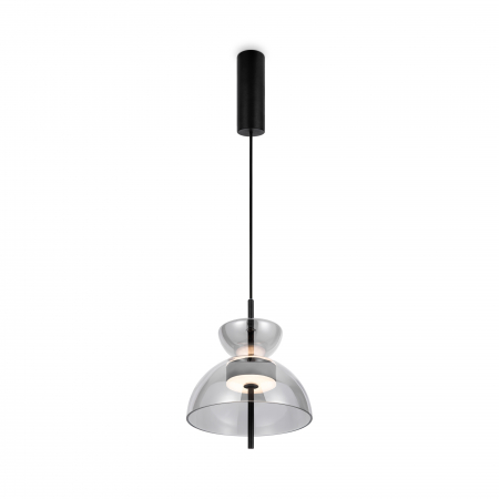 Pendul LED Bangkok MOD185PL-L6B3K5, 12W, 1200lm, lumina calda, IP20, negru+fumuriu, Maytoni [1]