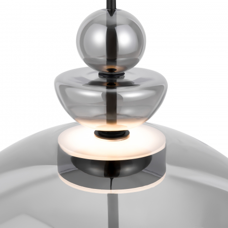 Pendul LED Bangkok MOD185PL-L6B3K6, 12W, 1200lm, lumina calda, IP20, negru+fumuriu, Maytoni [2]