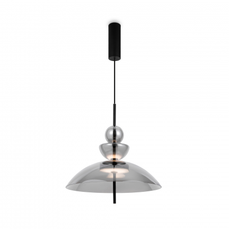 Pendul LED Bangkok MOD185PL-L6B3K6, 12W, 1200lm, lumina calda, IP20, negru+fumuriu, Maytoni [1]
