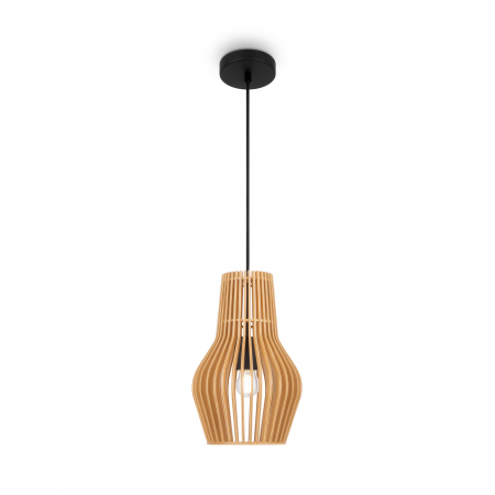 Pendule - Pendul Roots MOD191PL-01W, 1xE27, negru+bej, IP20, Maytoni