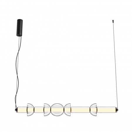 Lustra LED Cosmo MOD210PL-L39B3K, 39W, 4800lm, lumina calda, IP20, neagra+transparenta, Maytoni [1]