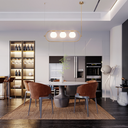 Lustre - Lustra Erich MOD221PL-03BS, 3xE14, arama+alba, IP20, Maytoni