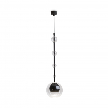 Pendule - Pendul Ros MOD227PL-01B, 1xGU10, negru+transparent, IP20, Maytoni