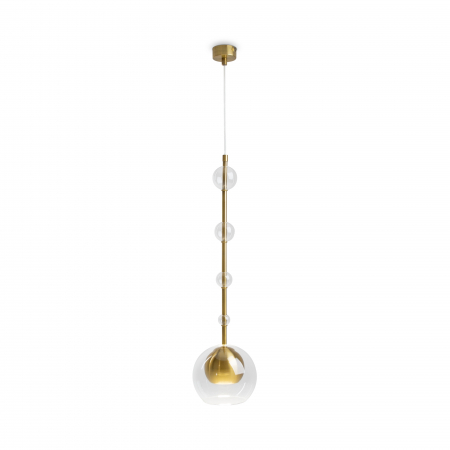 Pendule - Pendul Ros MOD227PL-01BS, 1xGU10, auriu+transparent, IP20, Maytoni