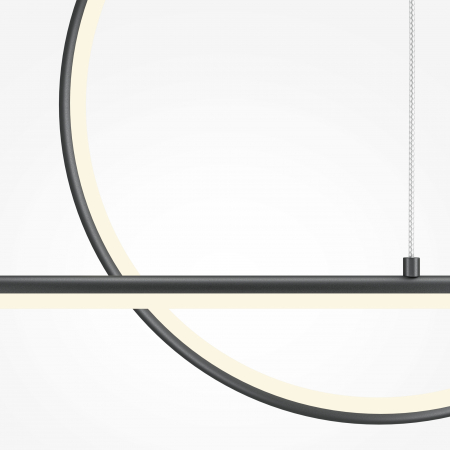Lustra LED Halo MOD247PL-L49BK, 40W, 1500lm, lumina calda+neutra, IP20, neagra, Maytoni [1]