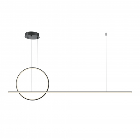 Lustre - Lustra LED Halo MOD247PL-L49BK, 40W, 1500lm, lumina calda+neutra, IP20, neagra, Maytoni