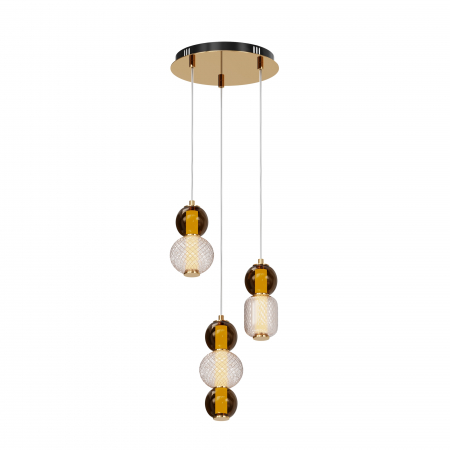 Lustre - Lustra LED Drop MOD273PL-L33G3K, 33W, 4000lm, lumina cald, IP20, aurie, Maytoni