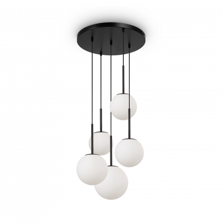 Lustre - Lustra Basic Form MOD321PL-05B, 5xE14, neagra+alba, IP20, Maytoni
