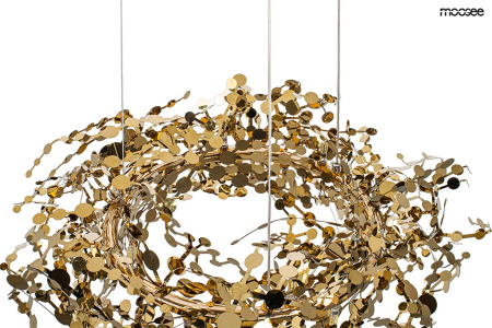 Pendul Monete 60x60x205 cm, Oțel Auriu - Moosee [6]