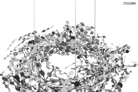 Pendul Monete 60x60x205 cm, Oțel Crom Argintiu Lucios - Moosee [6]