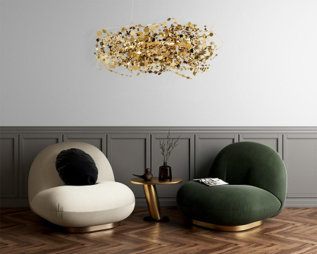 Pendul Monete 80x80x205 cm, Oțel Auriu - Moosee [8]
