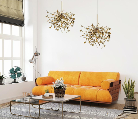 Pendul Monete Single 40x40x200 cm, Metal Auriu Lucios - Moosee [8]