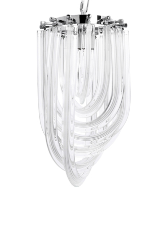 Pendul Murano S 22x22x140 cm, Sticlă Argintiu - Moosee [3]