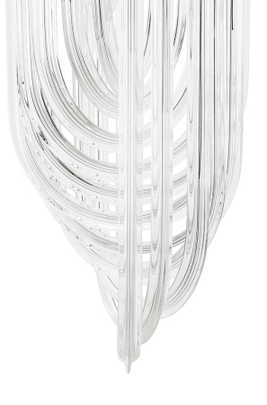 Pendul Murano S 22x22x140 cm, Sticlă Argintiu - Moosee [4]