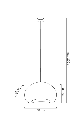 Pendul Nest 60x45x205 cm, Rășină Alb - Moosee [6]