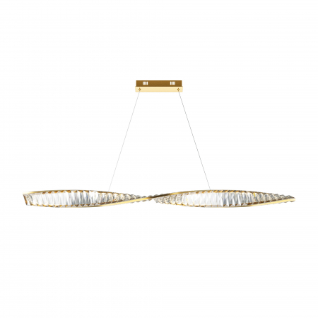 Lustre - Lustra LED Krone P097PL-L36BS3K, 36W, 2600lm, lumina calda, IP20, aurie+transparenta, Maytoni