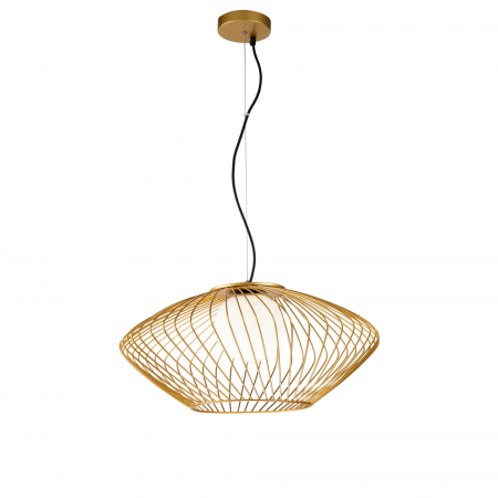 Lustre - Pendul Plec P364PL-01G, 1xE27, auriu+alb, IP20, Maytoni