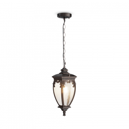 Produse - Pendul pentru exterior Fleur O414PL-01BZ, 1xE27, negru+transparent, IP44, Maytoni