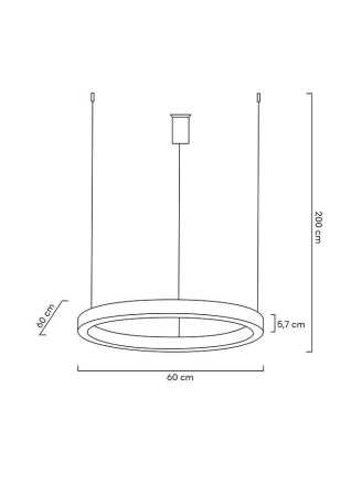 Pendul Ring 60x60x200 cm, Auriu - Moosee [2]