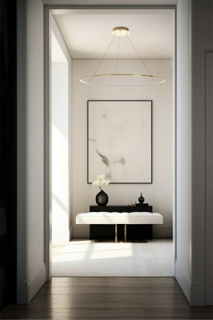 Pendul Ring Slim 100x100x192 cm, Oțel Auriu - Moosee [7]