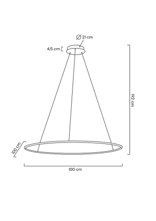 Pendul Ring Slim 100x100x192 cm, Oțel Auriu - Moosee [8]