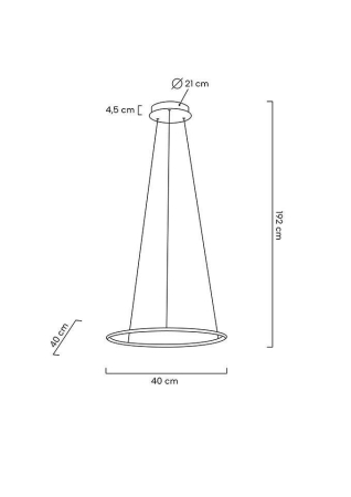 Pendul Ring Slim 40x40x192 cm, Oțel Auriu - Moosee [8]