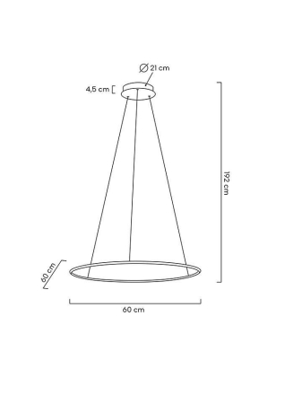 Pendul Ring Slim 60x60x192 cm, Oțel Auriu - Moosee [8]