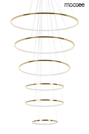 Produse - Pendul Ring Slim Xl 120x120x232 cm, Oțel Auriu Lucios - Moosee