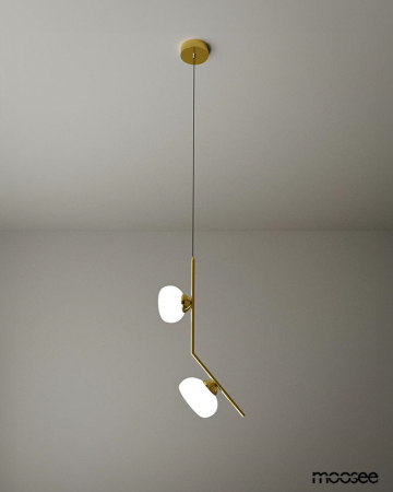 Pendul Rugia 260x28x260 cm, Metal și Sticlă Auriu - Moosee [7]