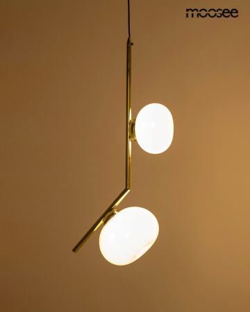 Pendul Rugia 260x28x260 cm, Metal și Sticlă Auriu - Moosee [2]
