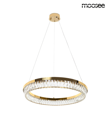 Pendule - Pendul Savoy 60x60x190 cm, Metal și Cristale Auriu - Moosee
