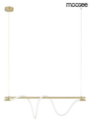Pendul Serpiente 120 121x15x231 cm, Oțel și Țesătură Auriu; Alb - Moosee [1]
