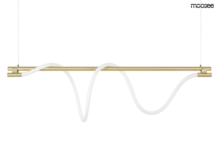 Pendule - Pendul Serpiente 120 121x15x231 cm, Oțel și Țesătură Auriu; Alb - Moosee