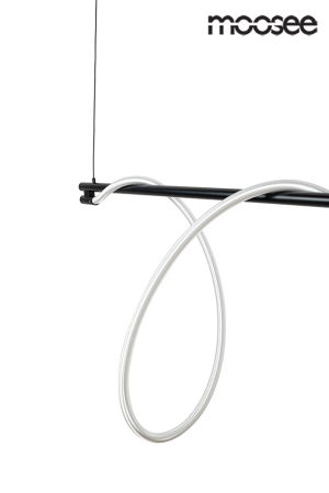 Pendul Serpiente 120 121x15x231 cm, Oțel și Țesătură Negru - Moosee [4]