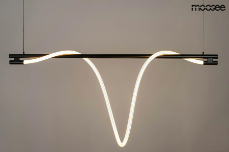 Pendul Serpiente 120 121x15x231 cm, Oțel și Țesătură Negru - Moosee [2]