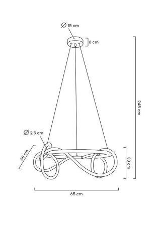 Pendul Serpiente 60 65x65x245 cm, Metal - Moosee [11]