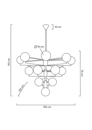 Pendul Solei 57x102x132 cm, Auriu - Moosee [10]