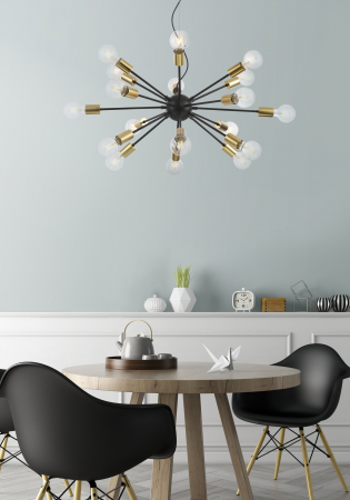 Lustra Jackson T546PL-18B, 18xE27, neagra, IP20, Maytoni [1]