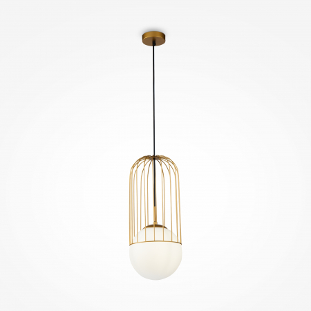 Lichidare stoc - Pendul Telford P363PL-01G, 1xE27, auriu+alb, IP20, Maytoni