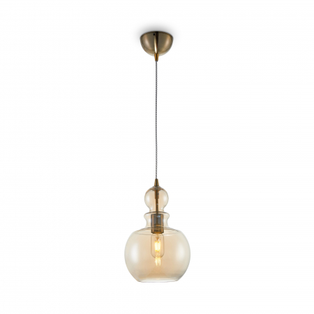 Pendul Tone P003PL-01BZ, 1xE27, bronz+ambra, IP20, Maytoni [1]
