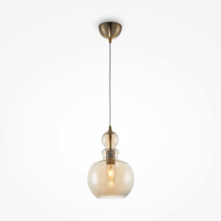 Lustre - Pendul Tone P003PL-01BZ, 1xE27, bronz+ambra, IP20, Maytoni